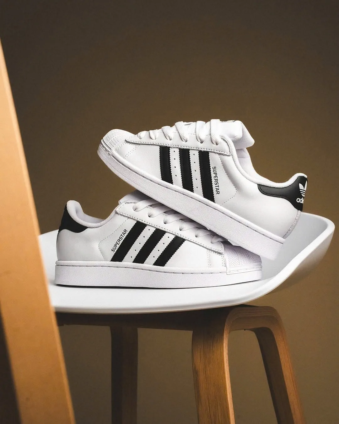 Adidas Superstar II shoes in Cloud White and Core Black Auth