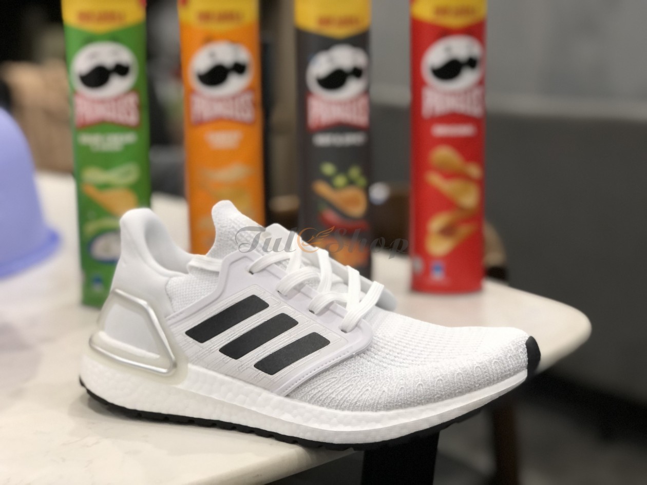 Adidas Ultra Boost 20 White Stripes Black