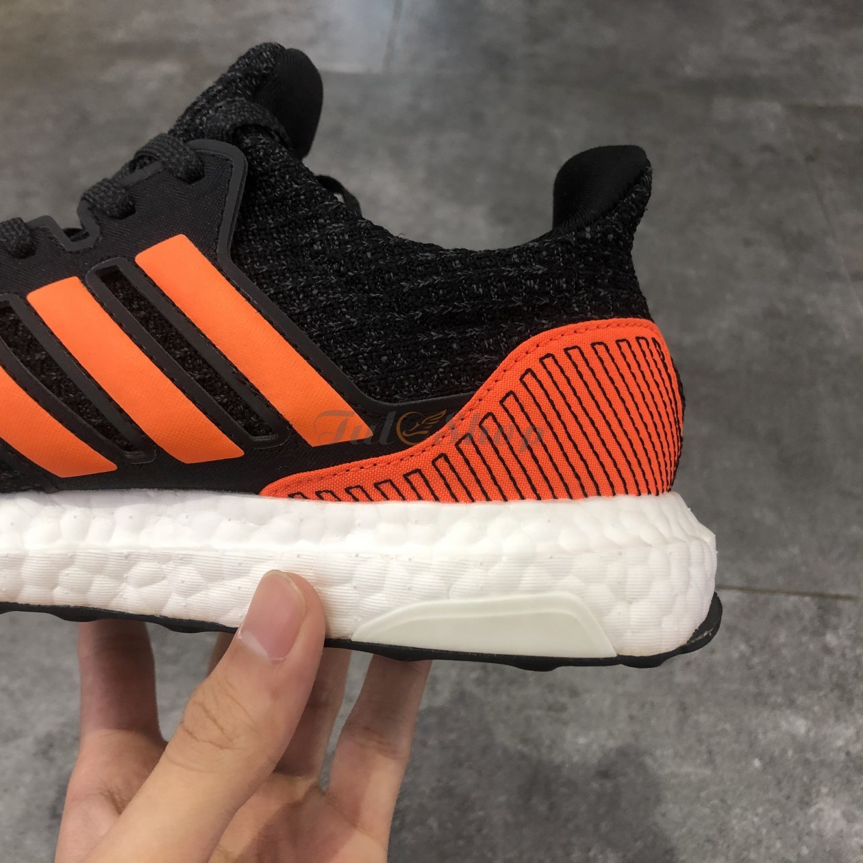 ultra boost black orange