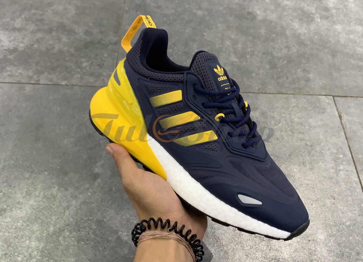 Adidas ZX 2K Boost Crew Blue Yellow Core Black
