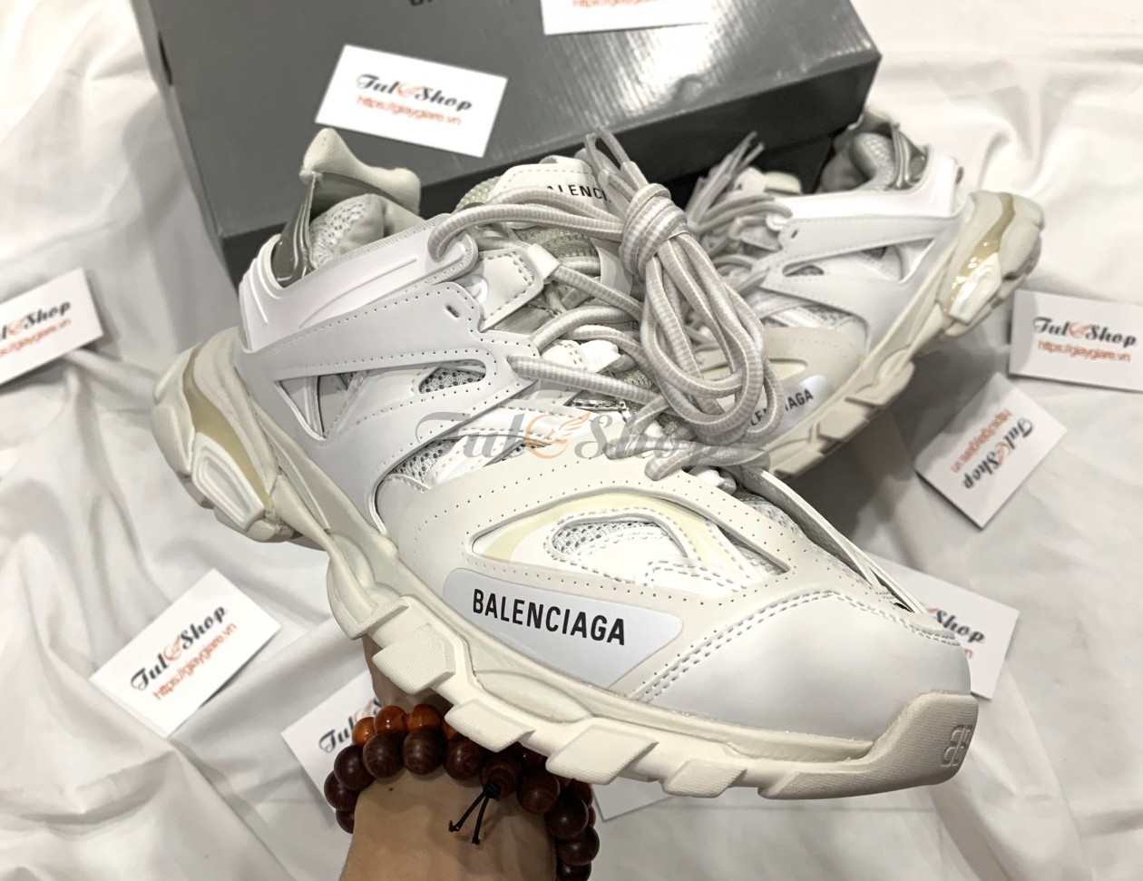 BALENCiAGA TRACK Street Style Leather Sneakers by Up