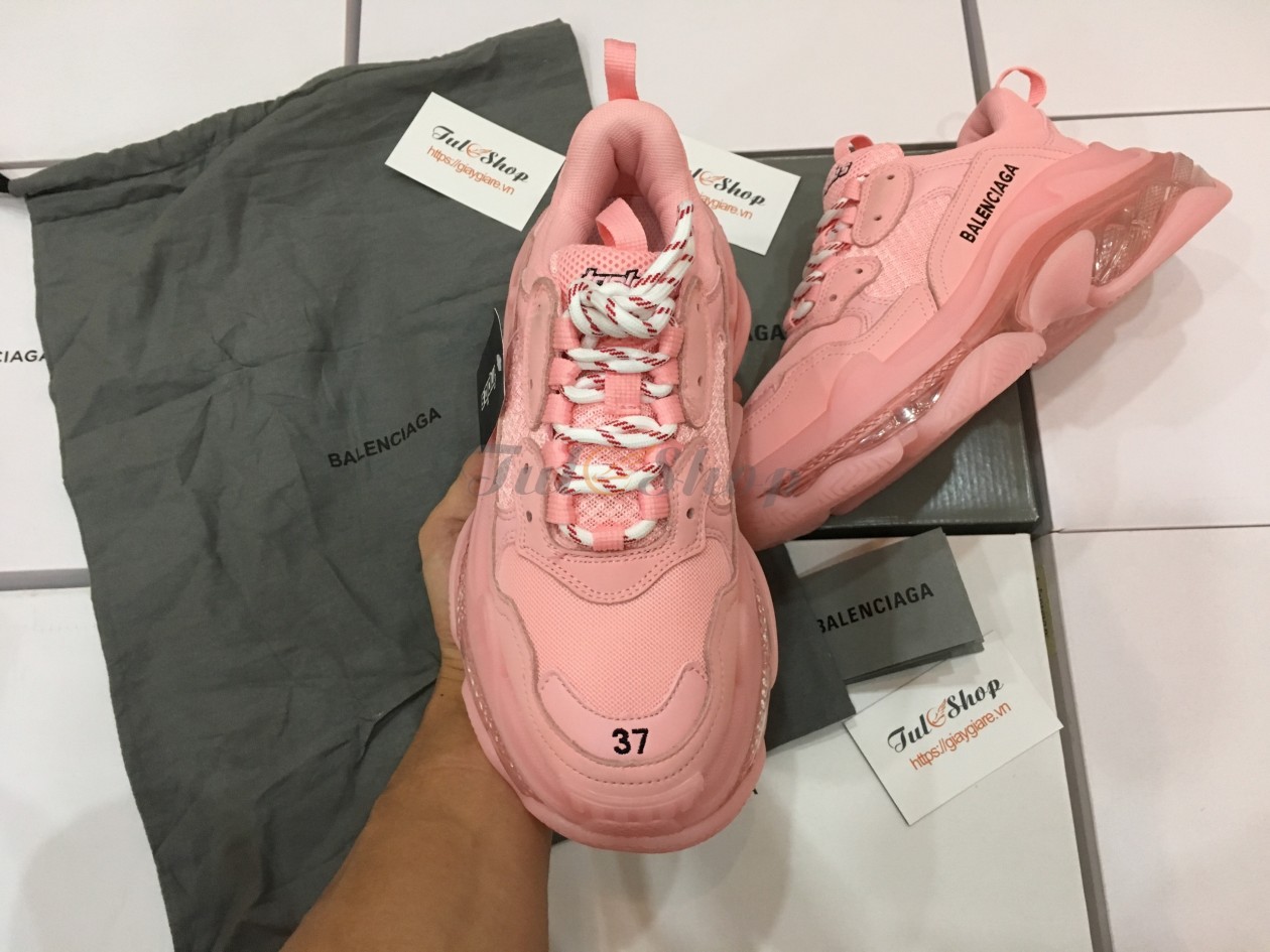 Balenciaga Triple S Clear Sole Sneaker in Pink  Lyst