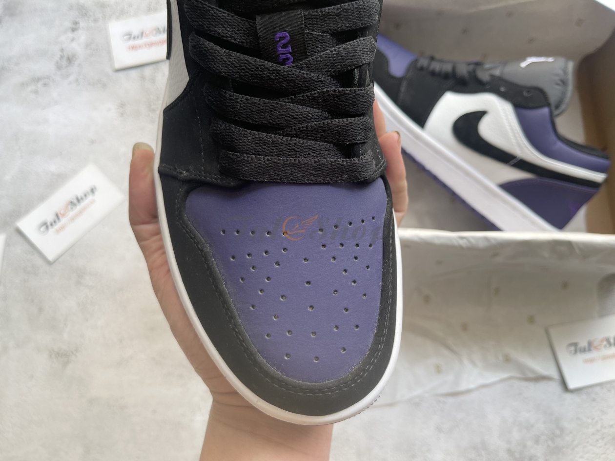 Giày Nike Air Jordan 1 Low 'Court' Purple Black Chuẩn Siêu Cấp