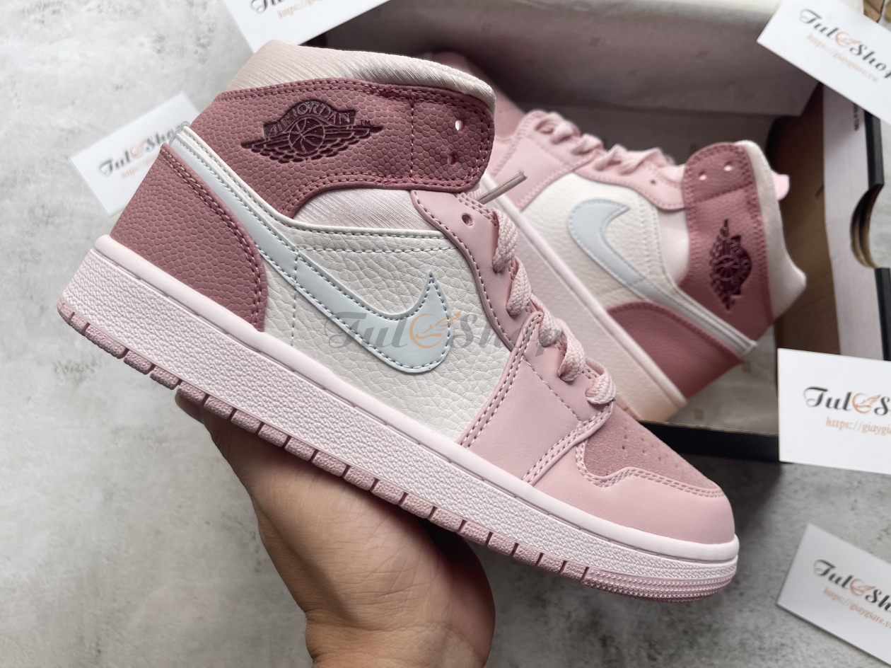 Giày Nike Air Jordan 1 Mid 'Digital Pink' Chuẩn Siêu Cấp