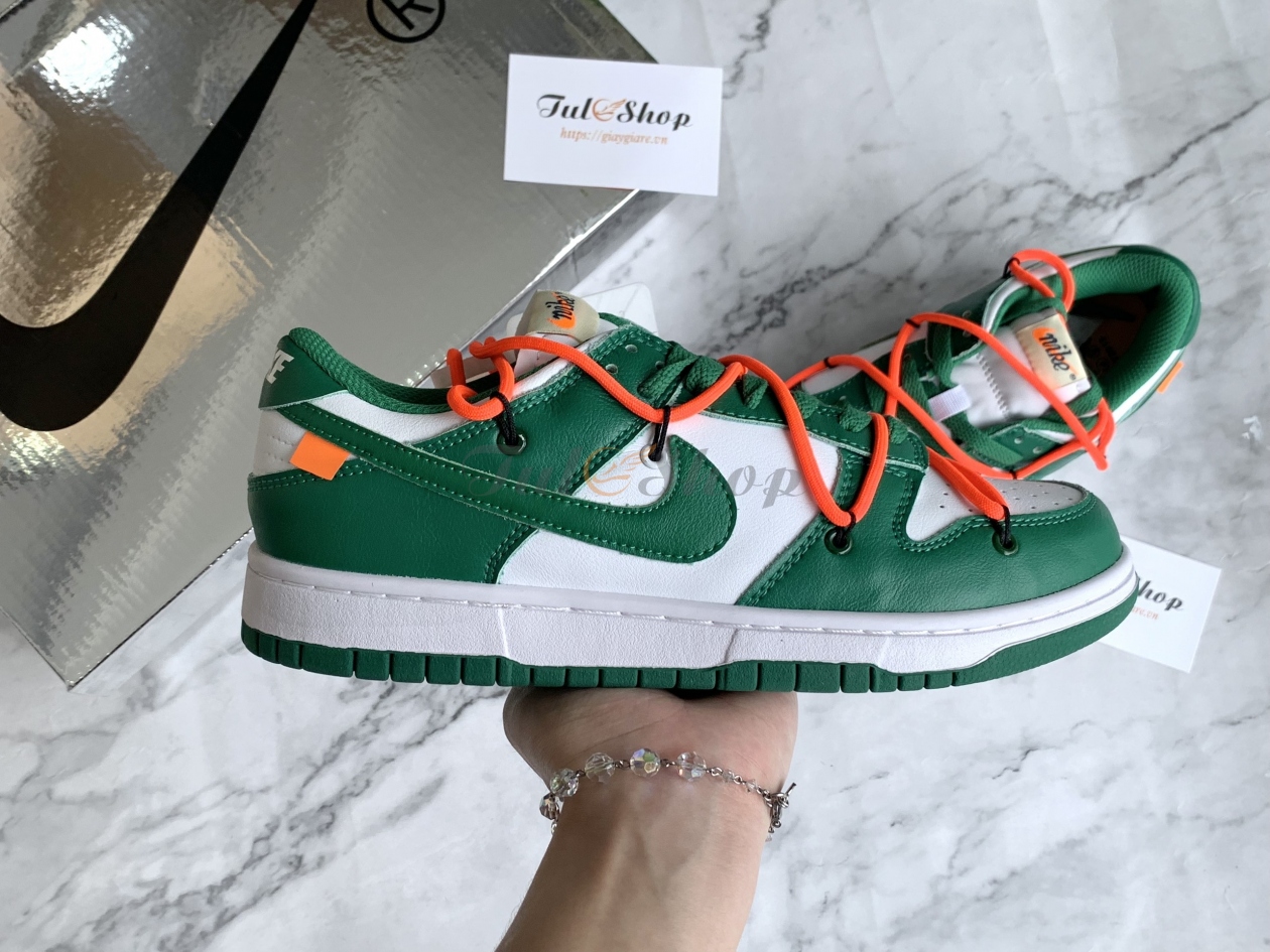 Giày Nike Dunk Low X Off White Pine Green Chuẩn Siêu Cấp