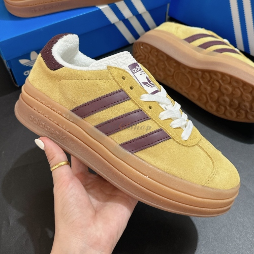 Adidas Gazelle Bold Almost Yellow Maroon