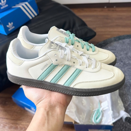 Adidas Samba OG White Hazy Green