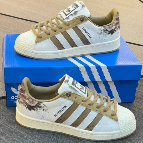 Adidas Superstar White Brown