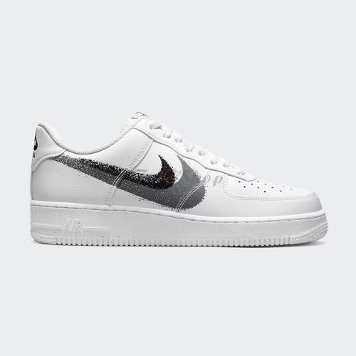 Air Force 1 Low 07 Spray Paint Swoosh White Black