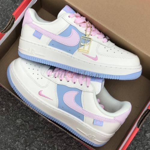 Air Force 1 Low Cream Pink Blue