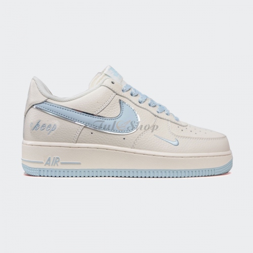 Air Force 1 Low White Blue Brush