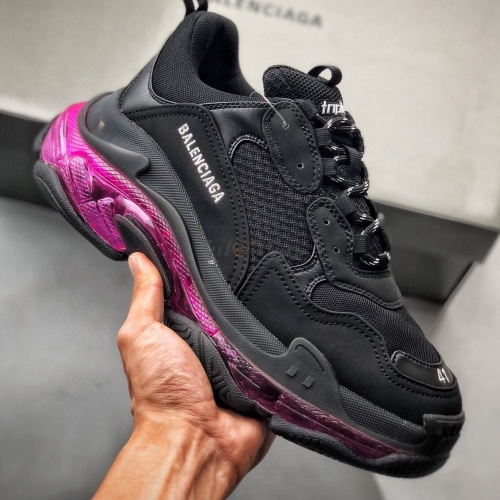 Balenciaga Triple S Black Clear Sole Pink