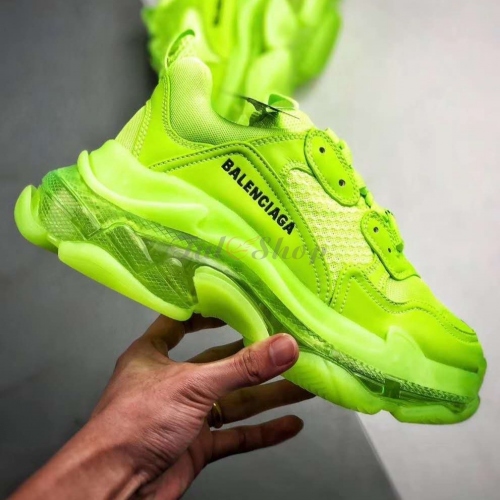 Balenciaga Triple S Glow Green Clear Sole