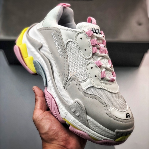 Balenciaga Triple S Grey Pink Yellow