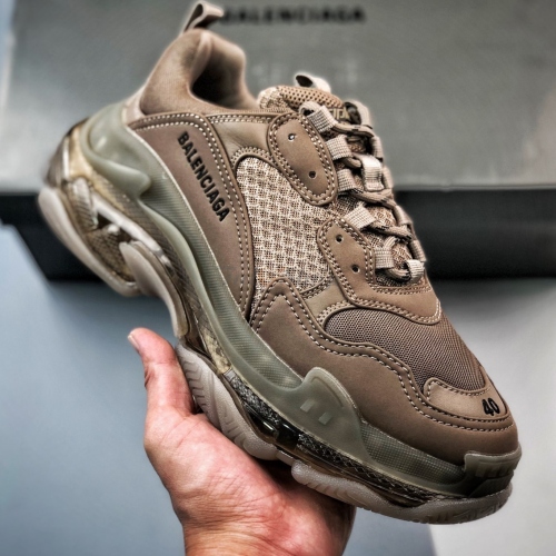 Balenciaga Triple S Light Brown Clear Sole