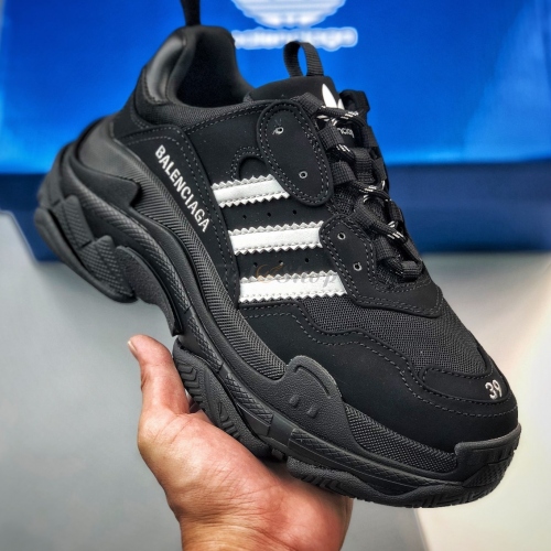 Balenciaga Triple S x Adidas Black White