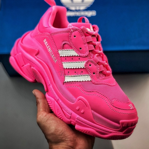 Balenciaga Triple S x Adidas Pink White