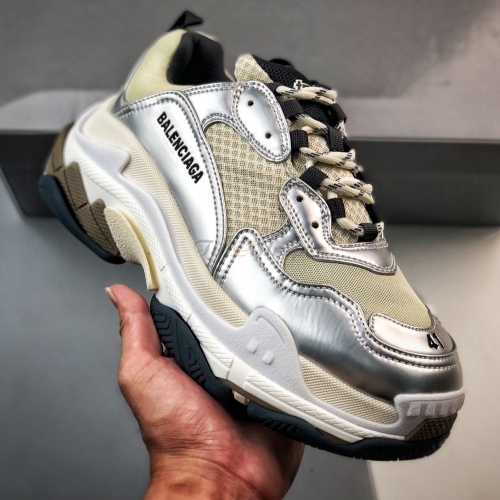 Balenciaga Triple S Yellow Silver Metallic