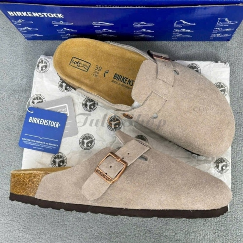 Dép Birkenstock Boston Soft Footbed Taupe