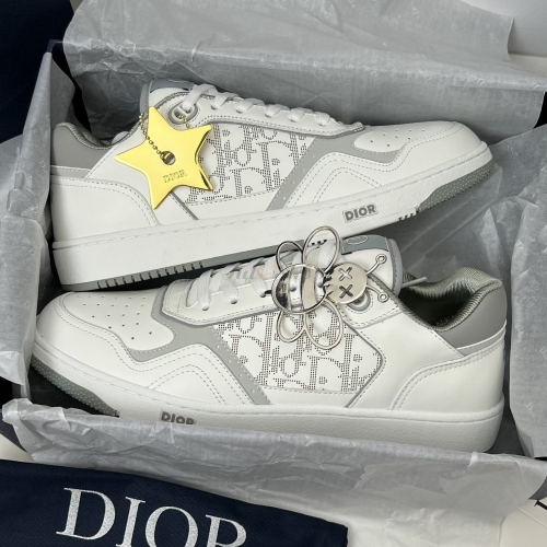 Dior B27 Low-Top Star White Grey Like Auth