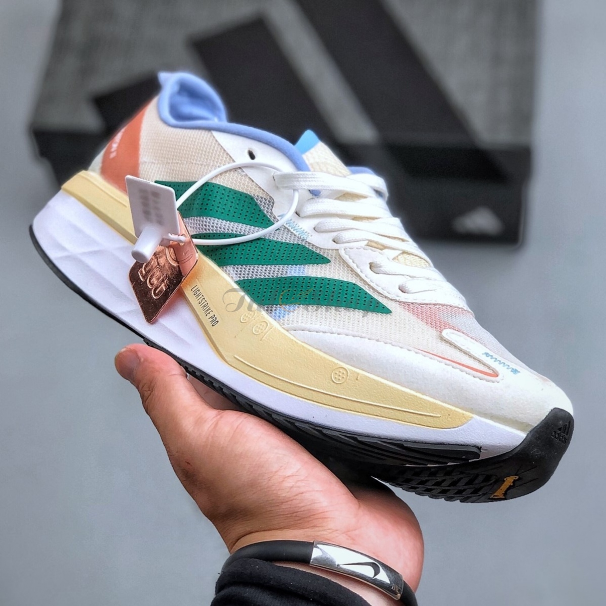 Adidas Adizero Boston 11 White Tint Court Green