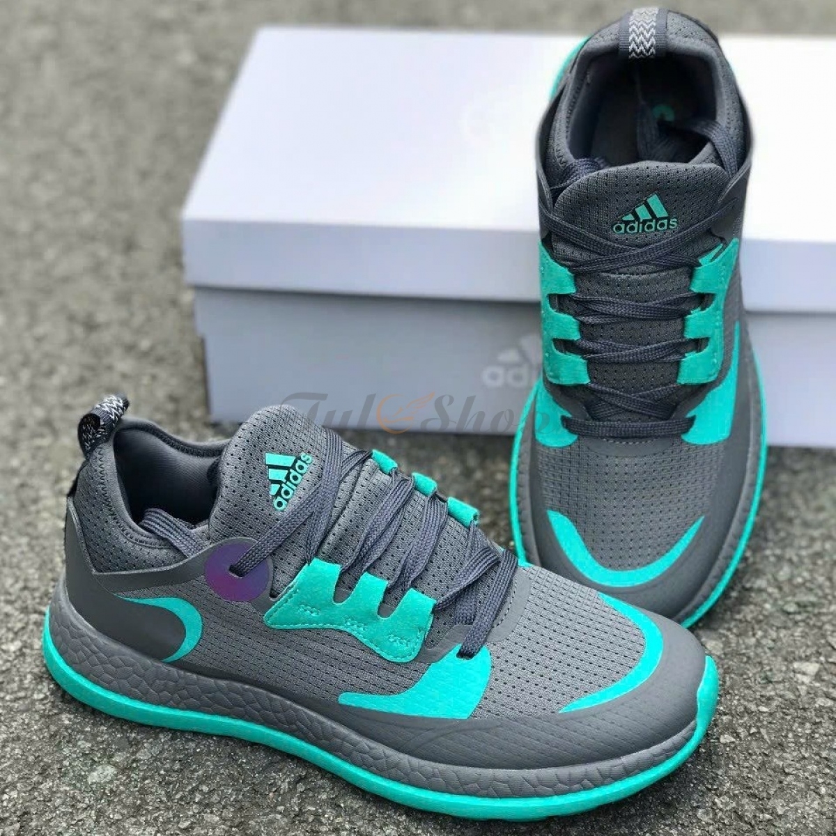 Adidas Alphabounce Beyond M Grey Green Turbo