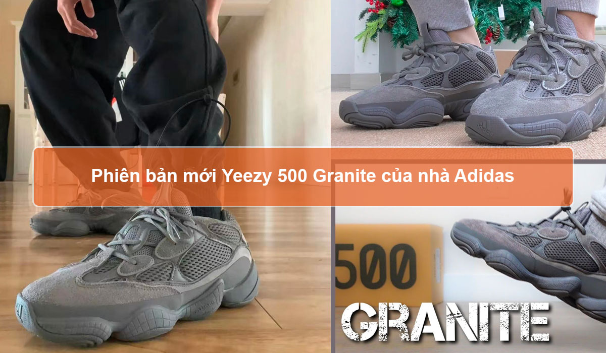 Adidas Yeezy 500 Granite màu xám bạc mới