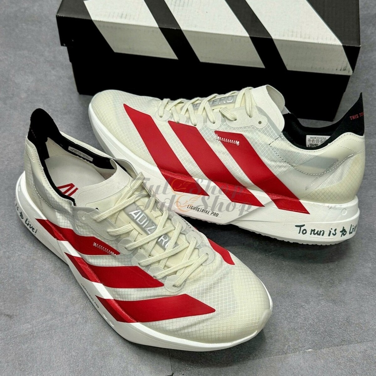 Adizero Adios Pro 4 Y3 Off White/ Better Scarlet