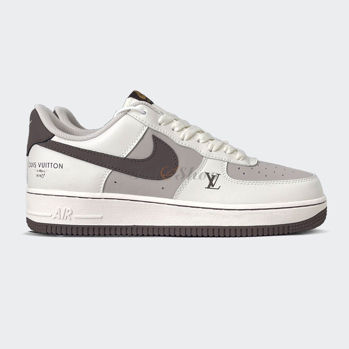 Air Force 1 Low LV Custom White Dark Brown