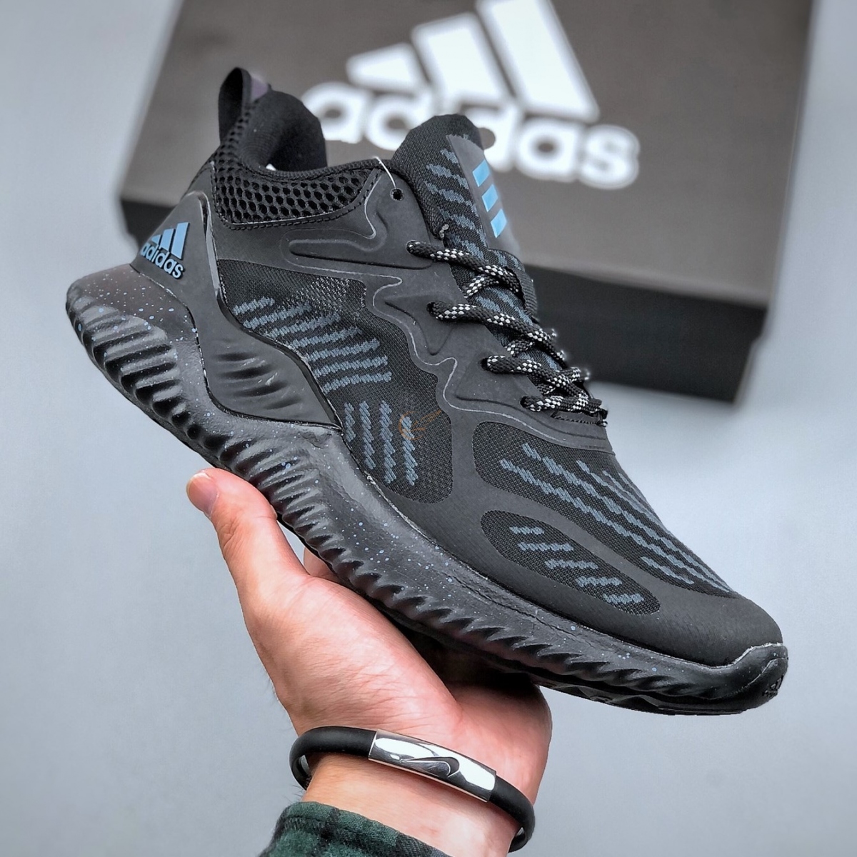 Alphabounce Beyond M All Black Navy