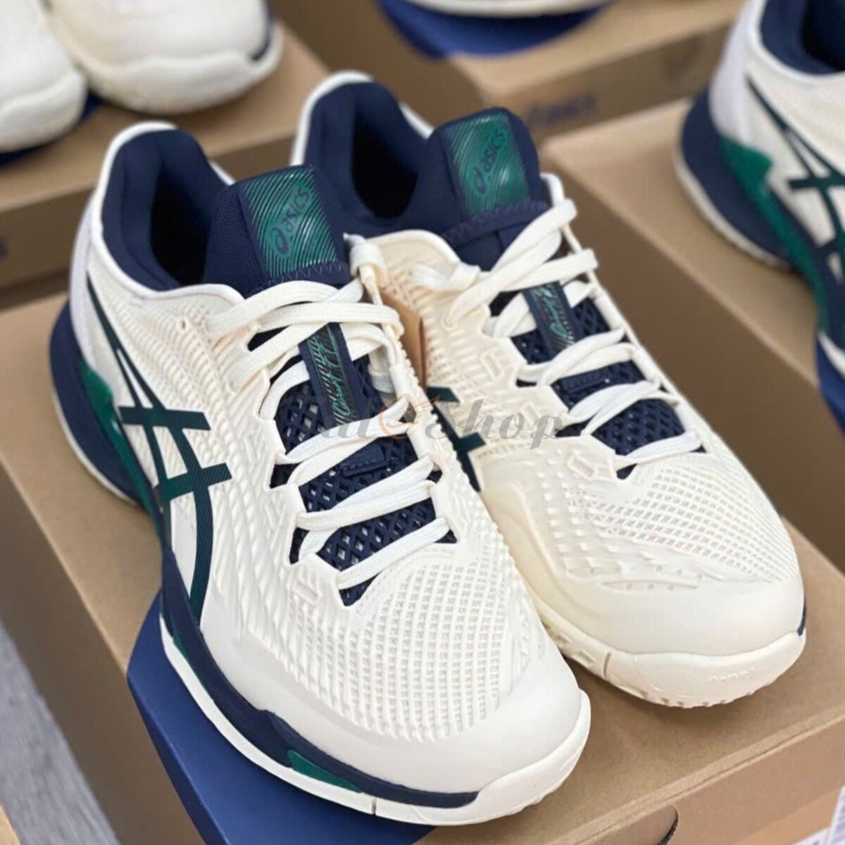 Asics Court FF 3 Cream Jasper Green - Auth