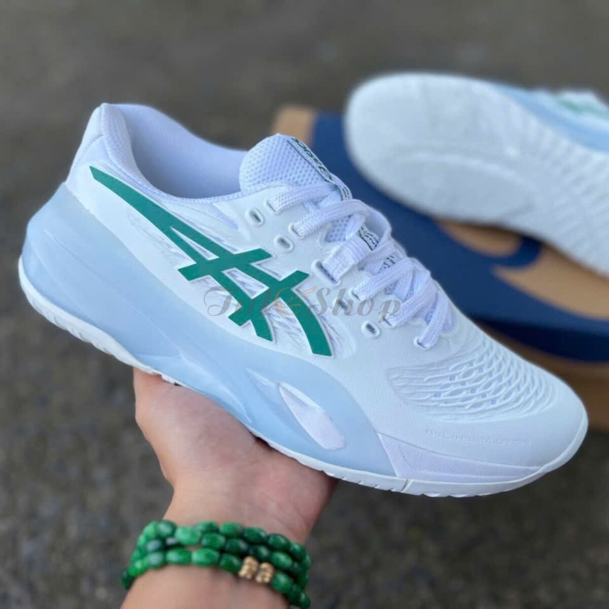 Asics Gel Resolution X White Pitch Green