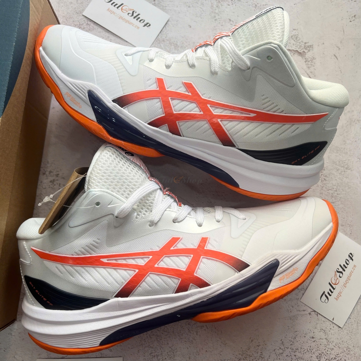 Asics Sky Elite FF MT 3 White/Nova Orange (cổ cao)