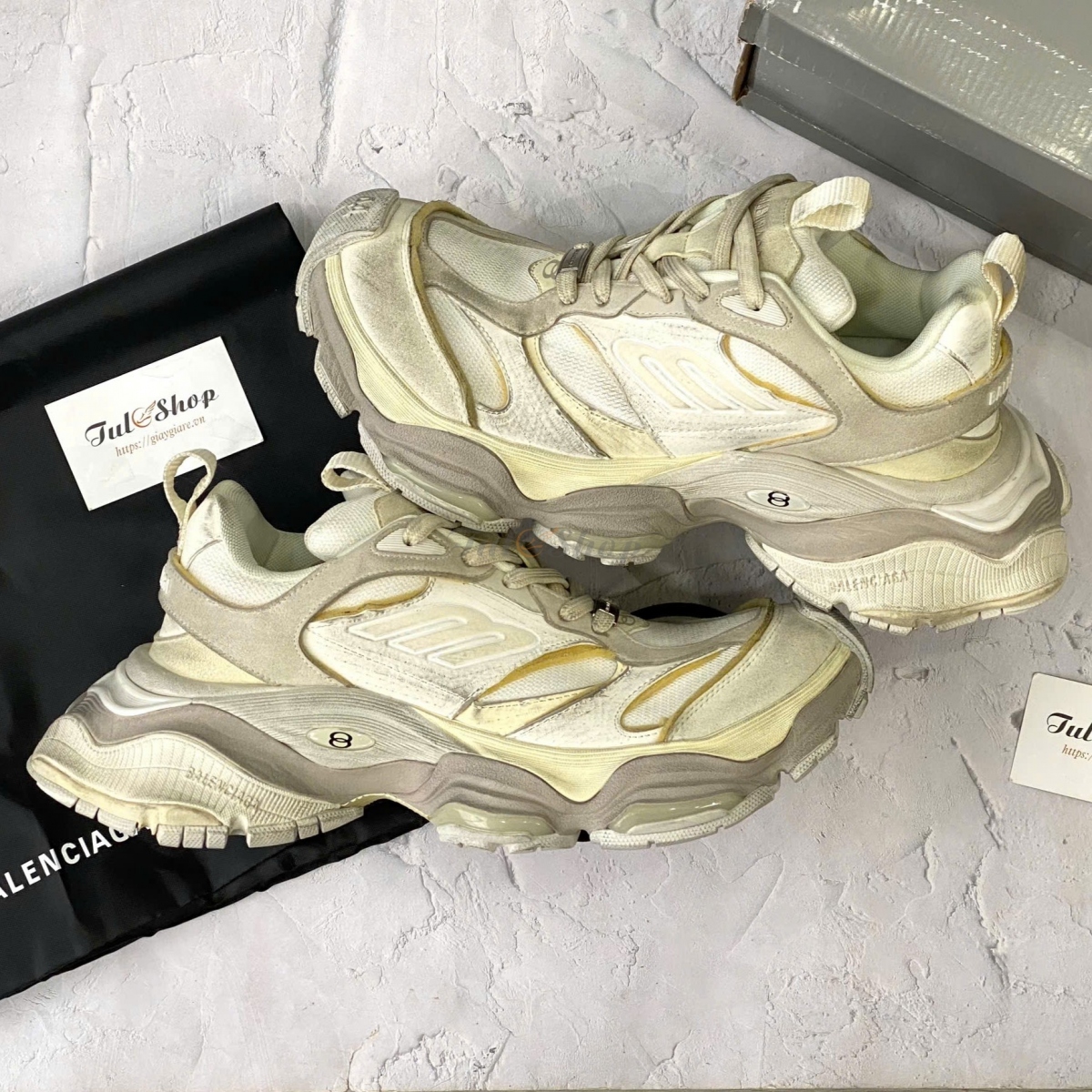 Balenciaga Cargo Grey Cream Yellow
