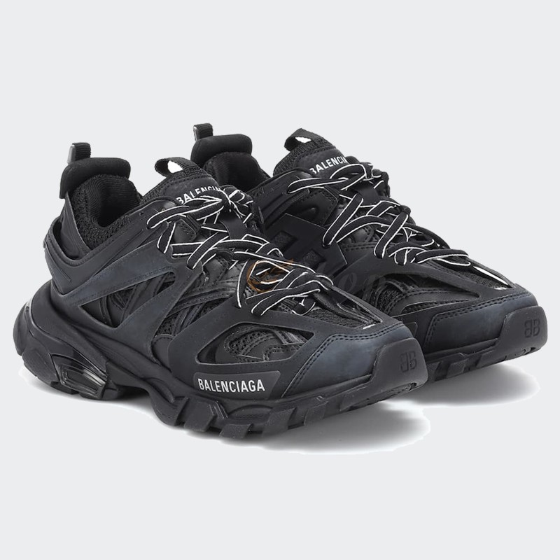 BALENCIAGA Track 2.0 leather and mesh trainers Selfridges