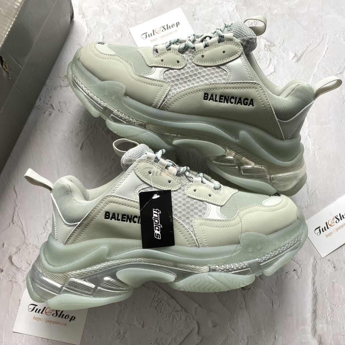 Balenciaga Triple S Grey Clear Sole