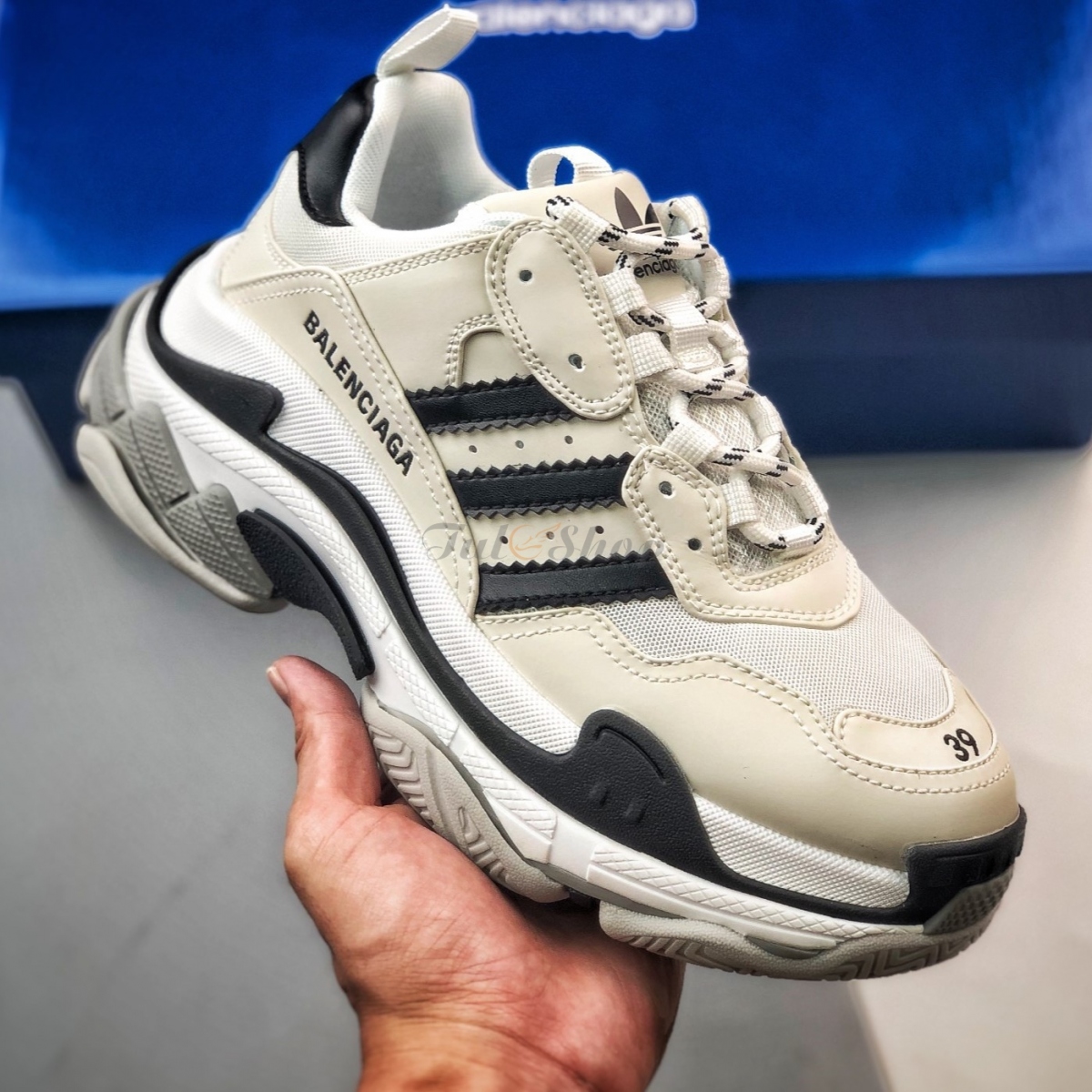 Balenciaga Triple S x Adidas Beige Core Black