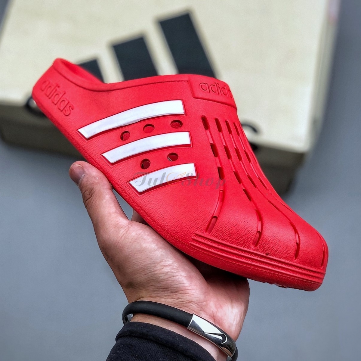 Dép Adidas Adilette Clogs Vivid Red