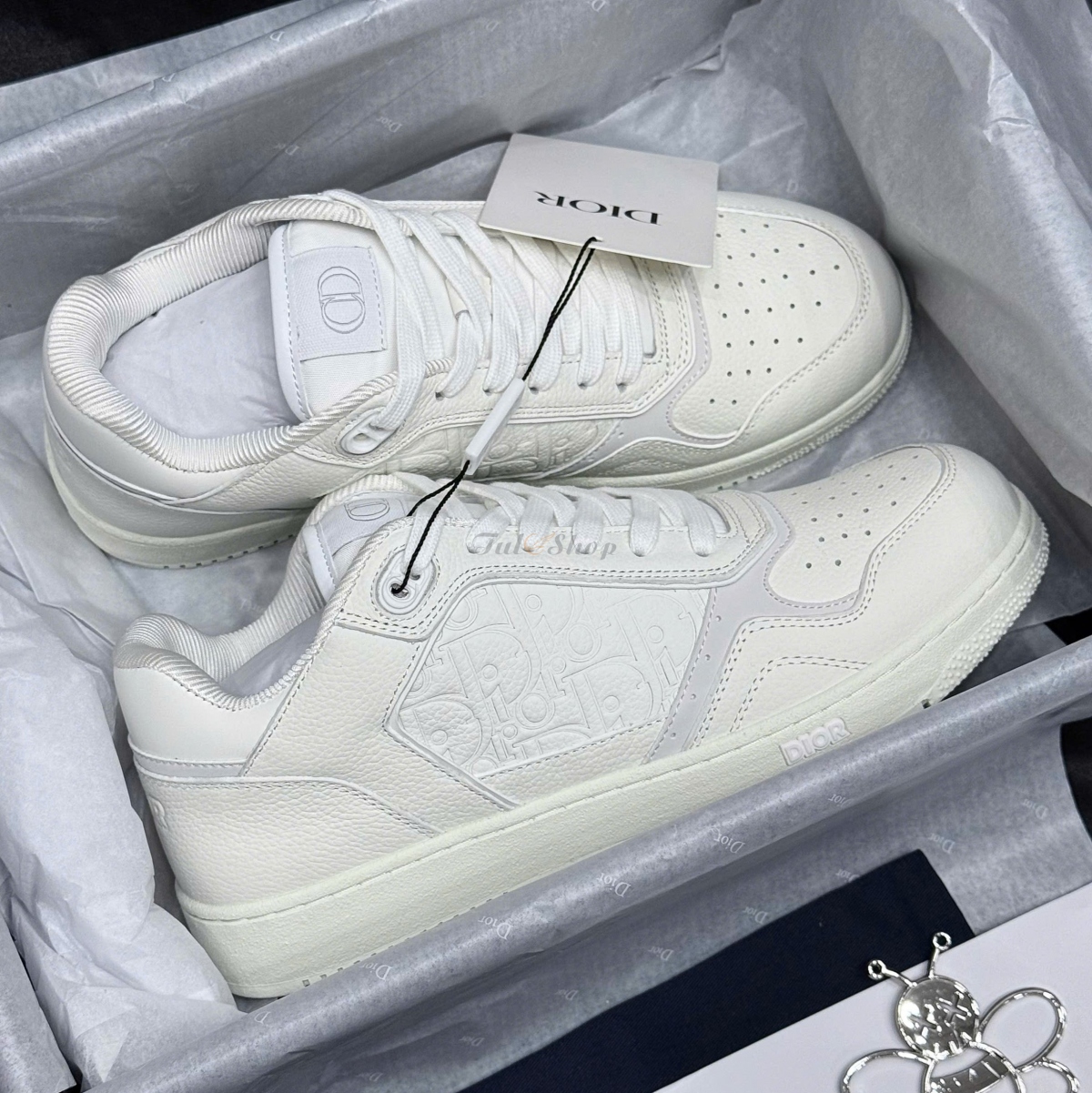 Dior B27 Low-Top Grained Calfskin & White Gravity Leather