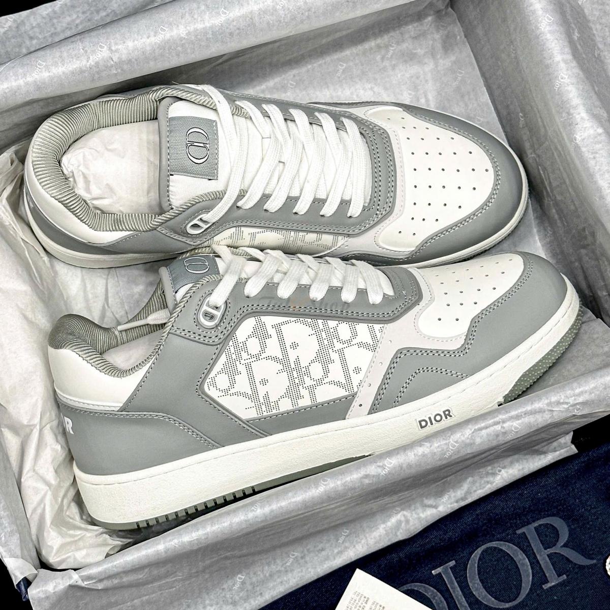 Dior B27 Low-Top Grey White Like Auth