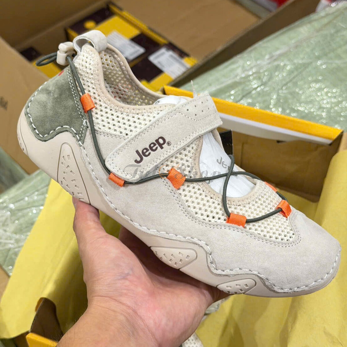 Giày Jeep Outdoor Mary Jane Sandals Grey Orange