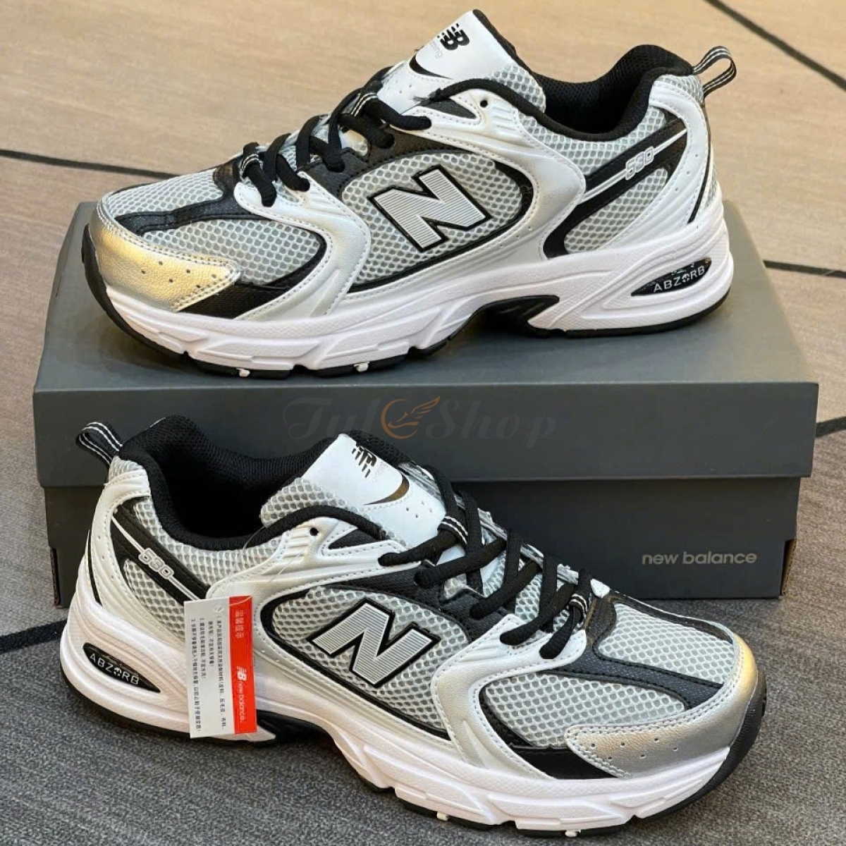 New Balance 530 White Silver Metallic
