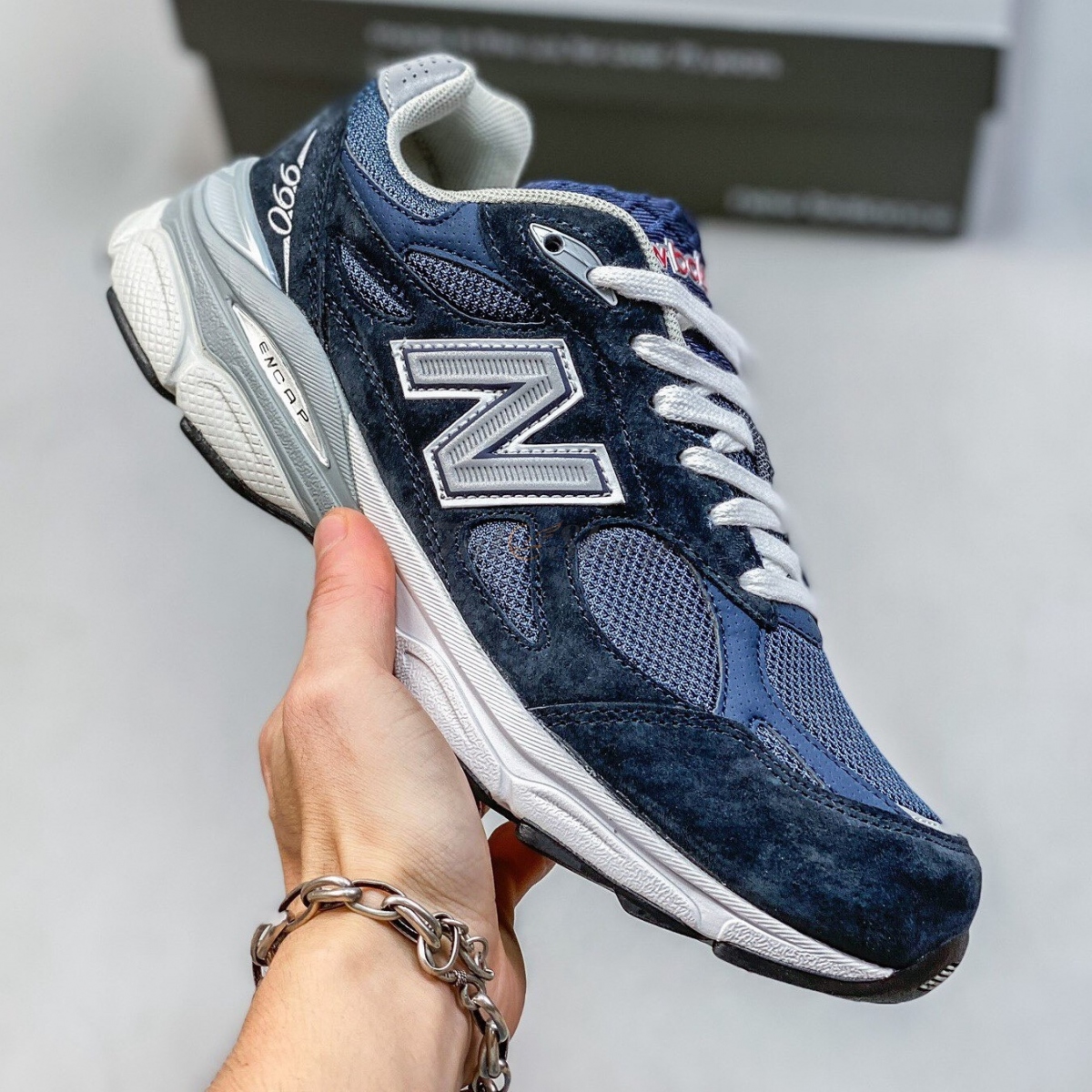 New Balance 990 Navy Grey