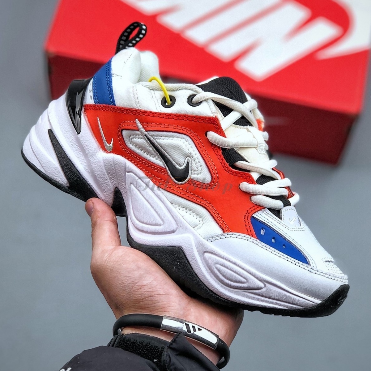 Nike M2k Trắng Xanh Cam