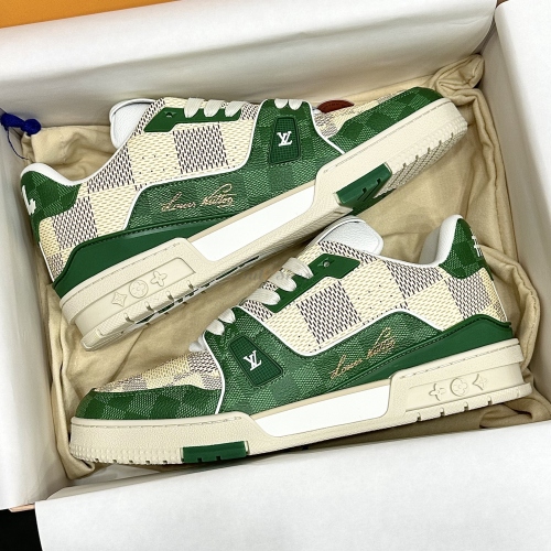 LV54 Trainer Damier Green Like Auth