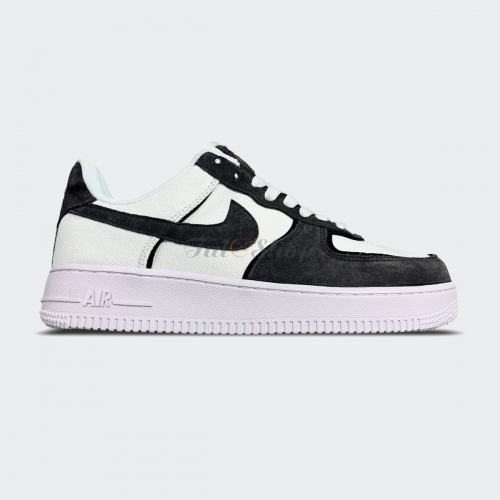 Nike Air Force 1 Low Black White Suede Gold