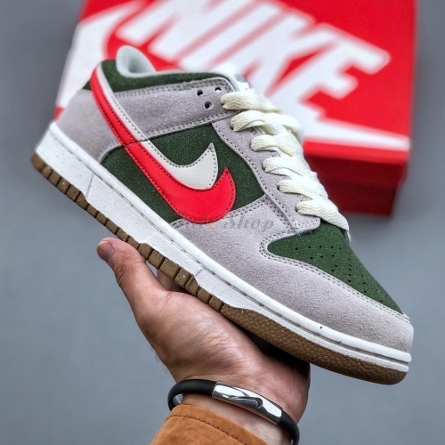 Nike Dunk Low Double Swoosh Grey Green White Red