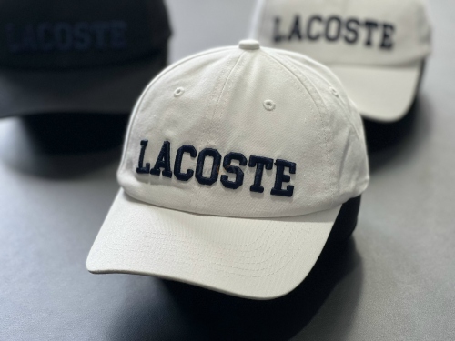 Nón Lưỡi Trai Lacoste Màu Trắng Chữ Đen