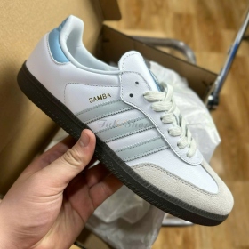 Adidas Samba OG White Halo Blue Gum