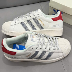 Adidas Superstar x Dior White Grey Red